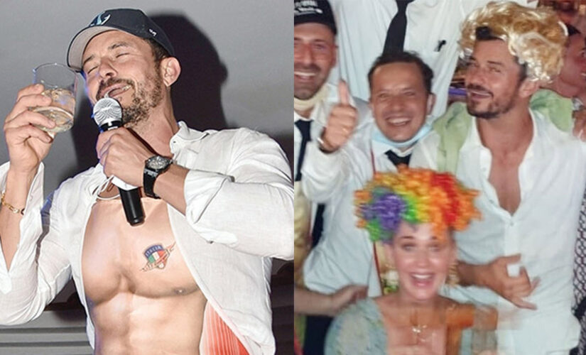 Katy Perry, Orlando Bloom enjoy rowdy party in goofy costumes during night out in Italy