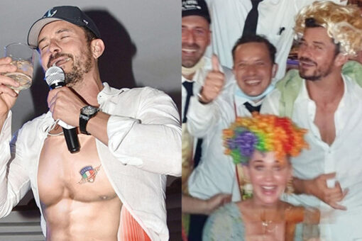 Katy Perry, Orlando Bloom enjoy rowdy party in goofy costumes during night out in Italy