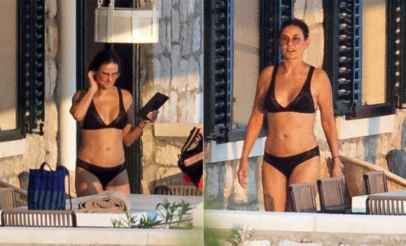 Demi Moore flaunts bikini bod in black two-piece while vacationing in Croatia