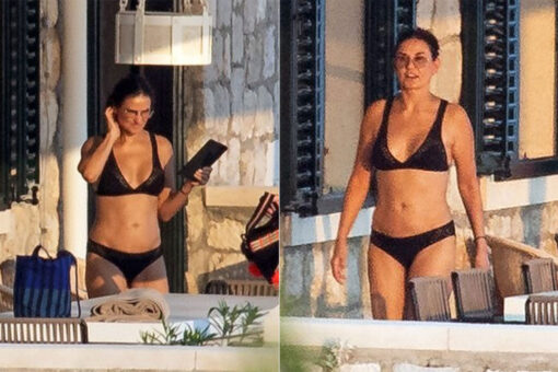 Demi Moore flaunts bikini bod in black two-piece while vacationing in Croatia
