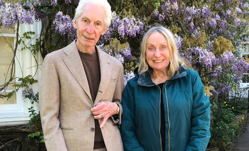 Charlie Watts poses with his wife of 57 years in final photo