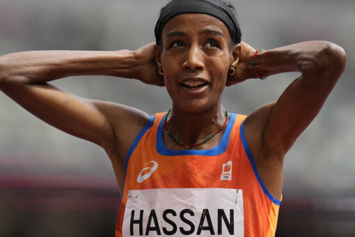 Sifan Hassan storms back to win 1,500-meter heat after falling on final lap