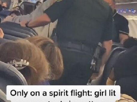 Spirit Airlines passenger who smoked cigarette on plane escorted off by police: video