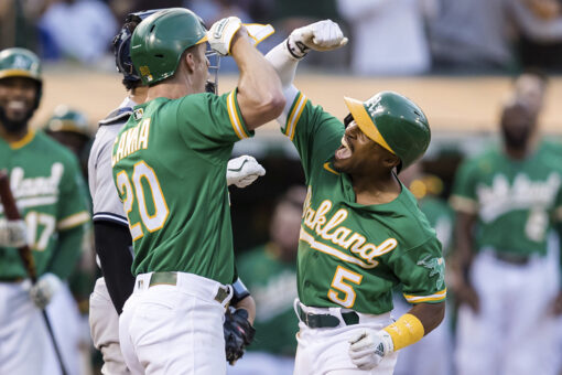 Kemp HR in 8th, A’s beat Yankees for 2nd straight day