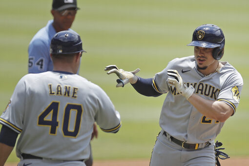 Adames’ bat, Anderson’s arm lift Brewers past Braves 2-1