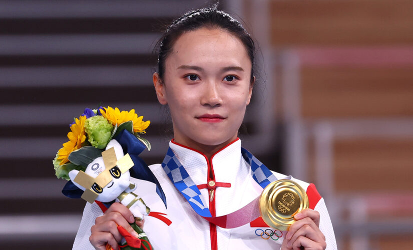 China’s Zhu Xueying says Olympic gold medal appears to be peeling