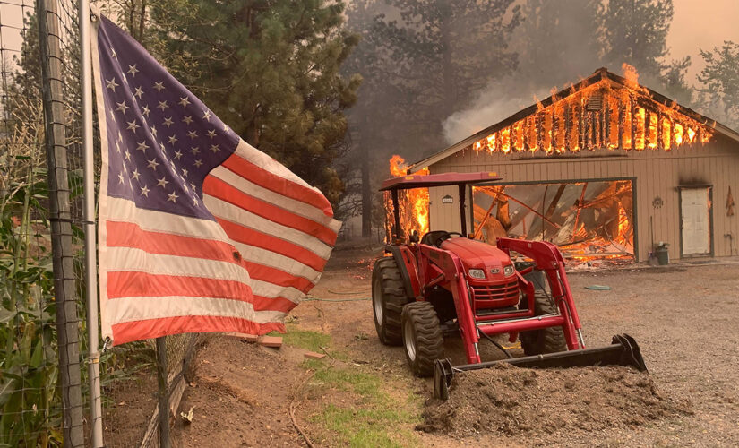 California wildfire threatens homes as blazes burn across West