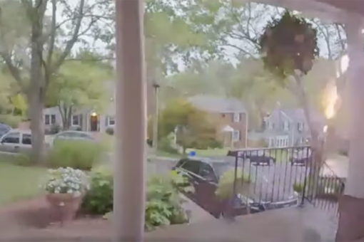 Maryland lightning strike caught on camera amid severe thunderstorms