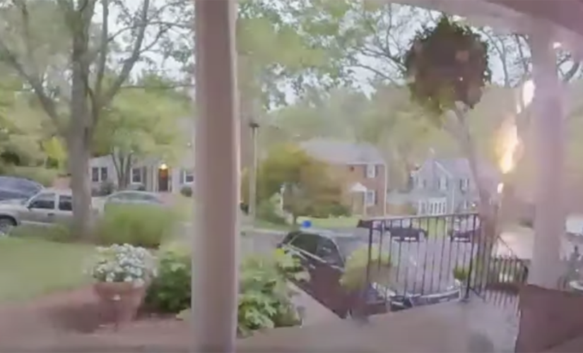 Maryland lightning strike caught on camera amid severe thunderstorms