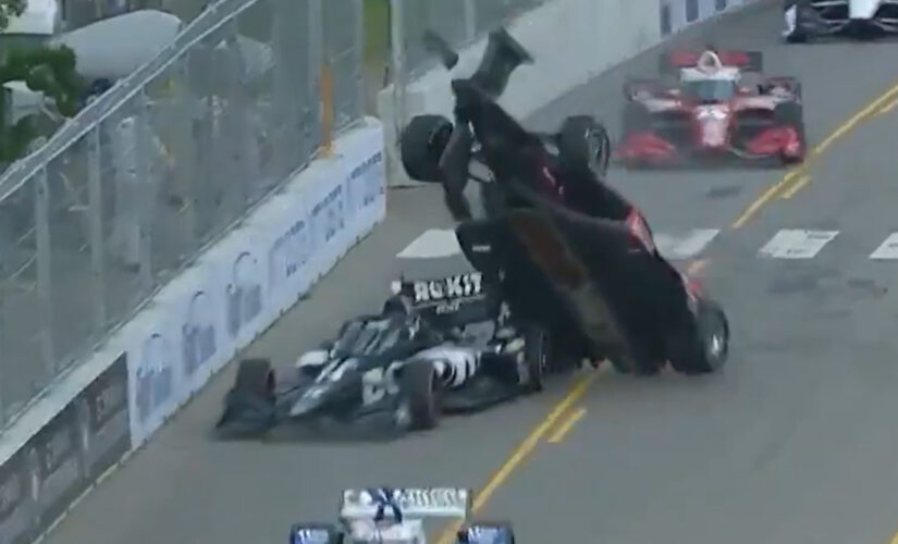 Marcus Ericsson goes airborne to win Nashville Indycar ‘wreckfest’