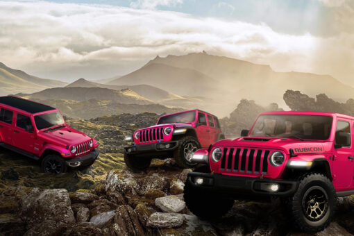 The Tuscadero Pink Jeep Wrangler is hot