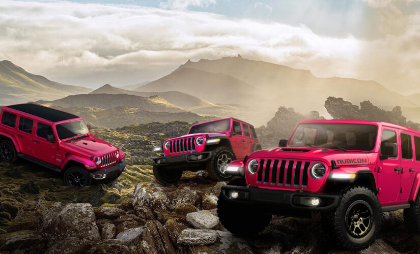 The Tuscadero Pink Jeep Wrangler is hot