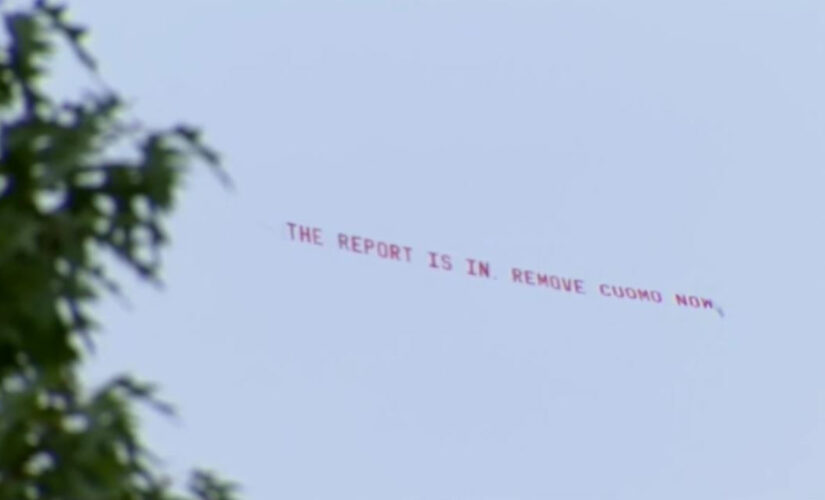 Plane flies ‘Remove Cuomo’ banner above New York state Capitol
