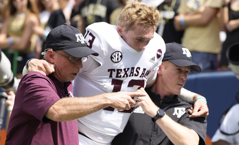 Texas A&M’s Haynes King needed surgery after suffering ‘crack’ in lower leg, Jimbo Fisher says