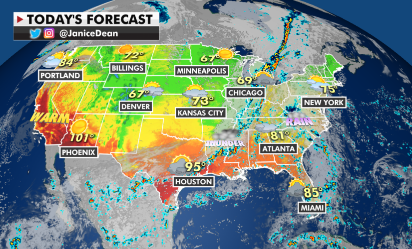 Rain, flooding potential across East as wind increases western wildfire threats