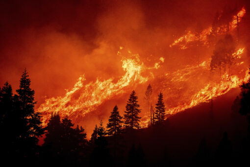 Strong winds push California wildfire closer to Lake Tahoe