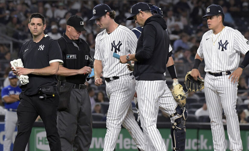 Yankees ace Cole exits with tightness in his left hamstring