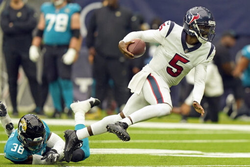 Taylor helps Texans down Lawrence, mistake-prone Jags 37-21