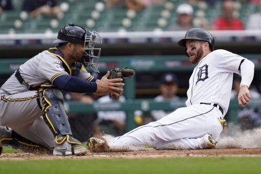 Garneau, Tigers complete 2-game sweep of contending Brewers