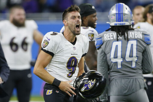 Ravens’ Justin Tucker nails NFL-record field goal as time expires in win vs. Lions