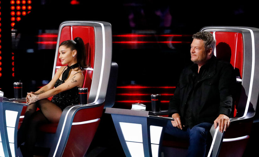 Ariana Grande shares text messages from Blake Shelton joking she’ll replace him on ‘The Voice’