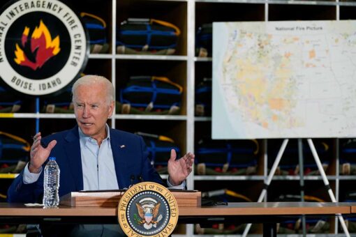 White House abruptly cuts feed of Biden mid-sentence as he asks question at wildfires briefing