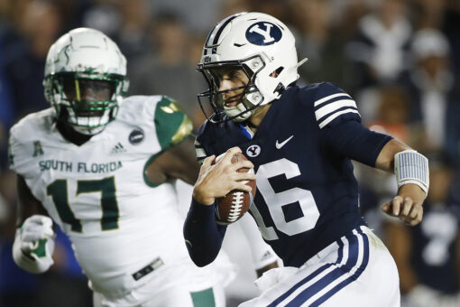 Baylor Romney helps No. 15 BYU outlast South Florida 35-27