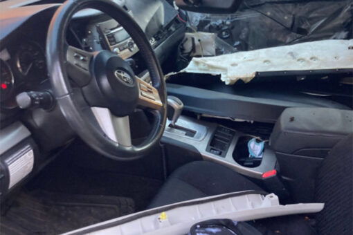 Bear gets trapped in car, destroys interior