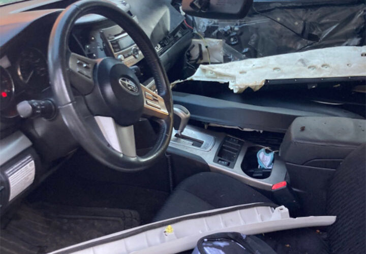 Bear gets trapped in car, destroys interior