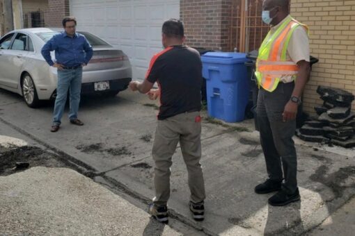 Chicago man fed up with speed bump behind home, takes pickax to it and faces $500 fine