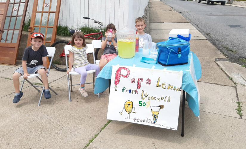 8-year-old holds lemonade stand to raise money for a real-life fire truck for his community