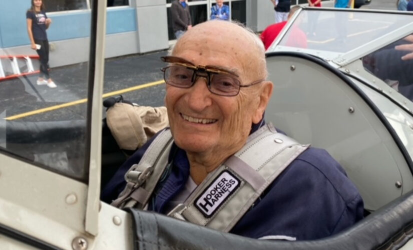 WWII veteran, 96, honored with flight on 1940s-era plane