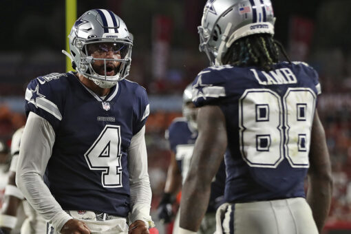 Cowboys’ Dak Prescott throws first TD pass in 340 days