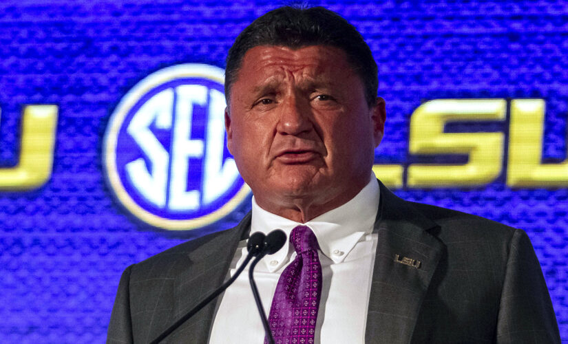 LSU’s Ed Orgeron fires back at heckler and their ‘sissy blue shirt’