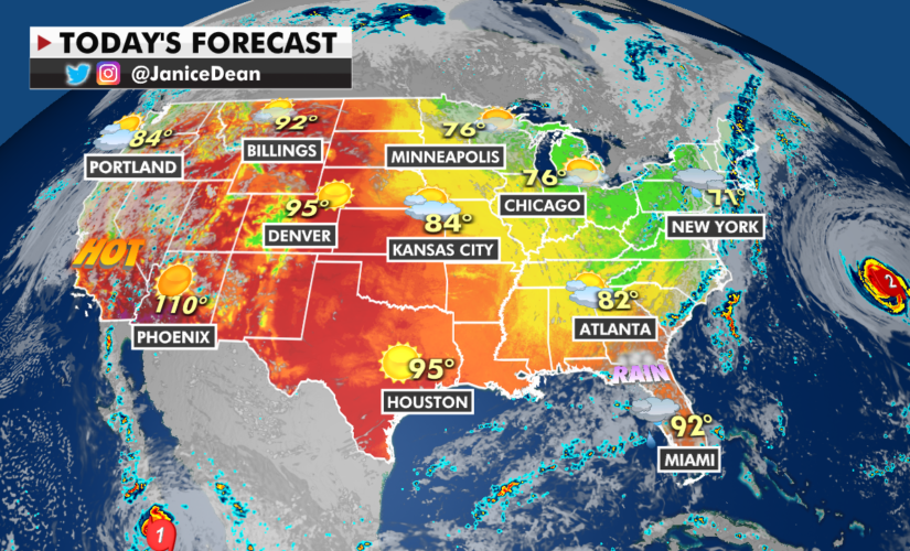 Mindy makes landfall in Florida as western states feel the heat