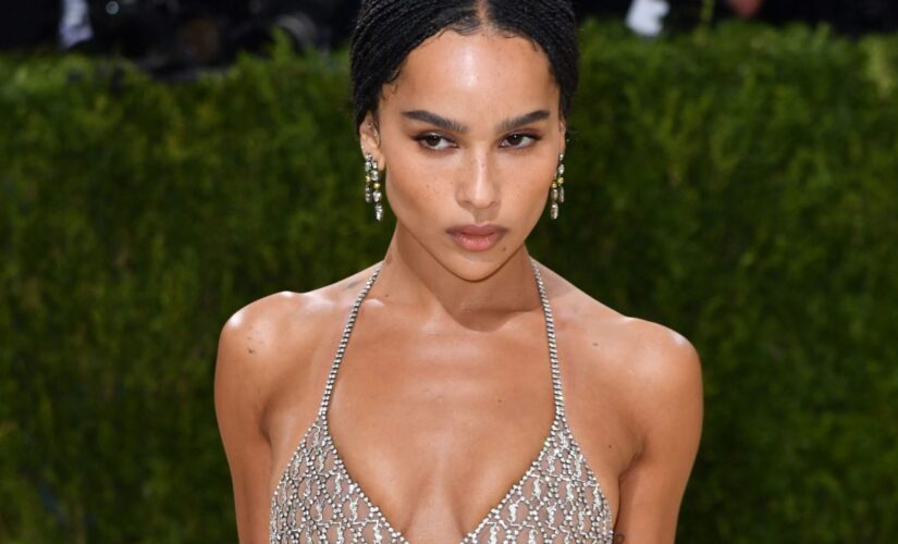 Zoë Kravitz walks Met Gala 2021 red carpet in shimmering mesh dress