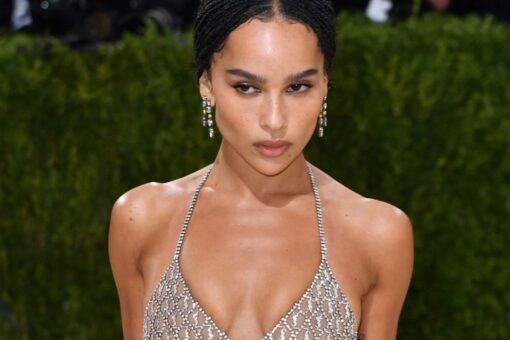 Zoë Kravitz walks Met Gala 2021 red carpet in shimmering mesh dress
