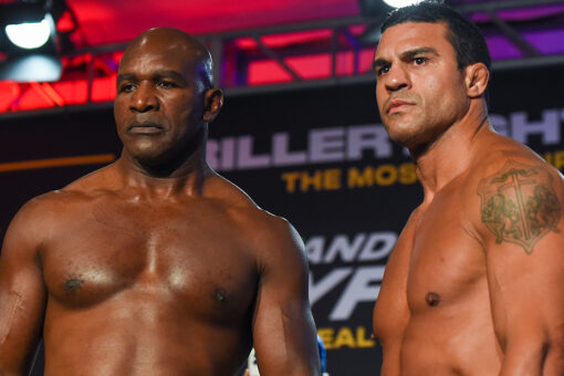 With Trump on commentary, Vitor Belfort beats Evander Holyfield via TKO