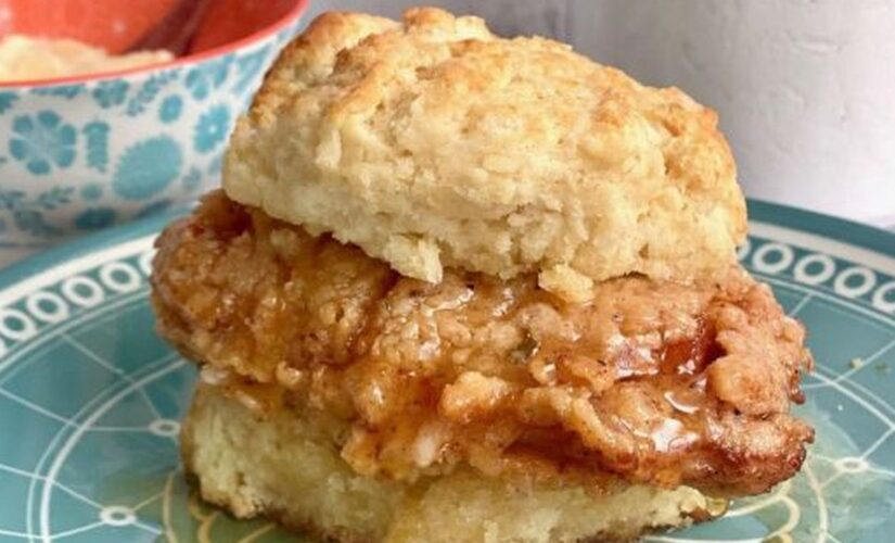 Fried Honey Butter Chicken Biscuits for your NFL football party: Try the recipe