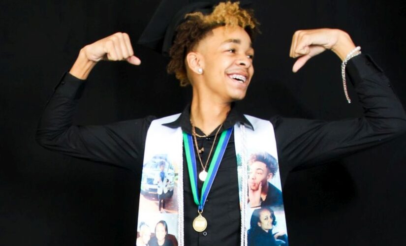 Teen honors late mom with graduation photo shoot instead of walking on stage