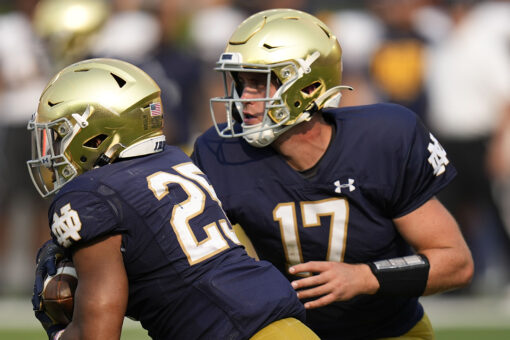 Notre Dame’s Jack Coan gets finger popped back into place, throws game-winning TD pass