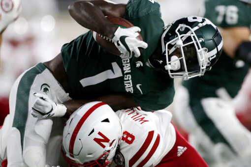 OT interception lifts No. 20 Spartans over Nebraska 23-20