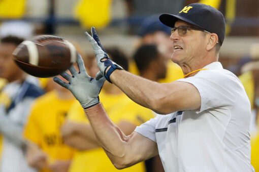 Michigan’s Jim Harbaugh not downplaying Rutgers matchup: ‘They’re playing good football’