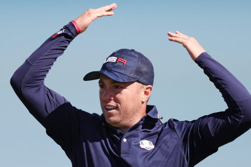 Justin Thomas, Daniel Berger shotgun beers at Ryder Cup with US leading big
