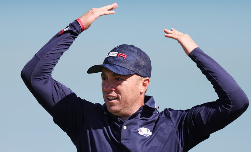 Justin Thomas, Daniel Berger shotgun beers at Ryder Cup with US leading big