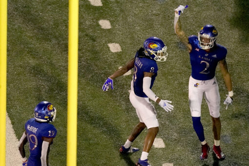 Kansas scores late to beat S. Dakota 17-14 in Leipold debut