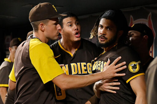 Padres’ Manny Machado, Fernando Tatis Jr. get into heated incident in dugout