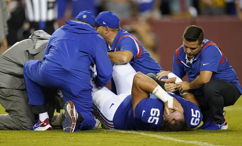 Giants’ Joe Judge fears Nick Gates’ gruesome leg injury could be career ending