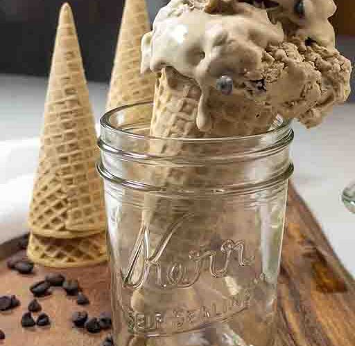 5-ingredient no-churn coffee ice cream for International Coffee Day