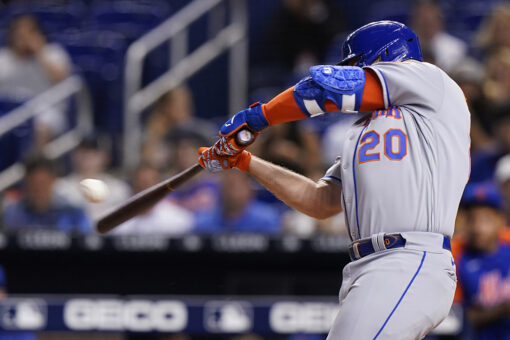 Alonso homers twice, including 100th, as Mets top Marlins